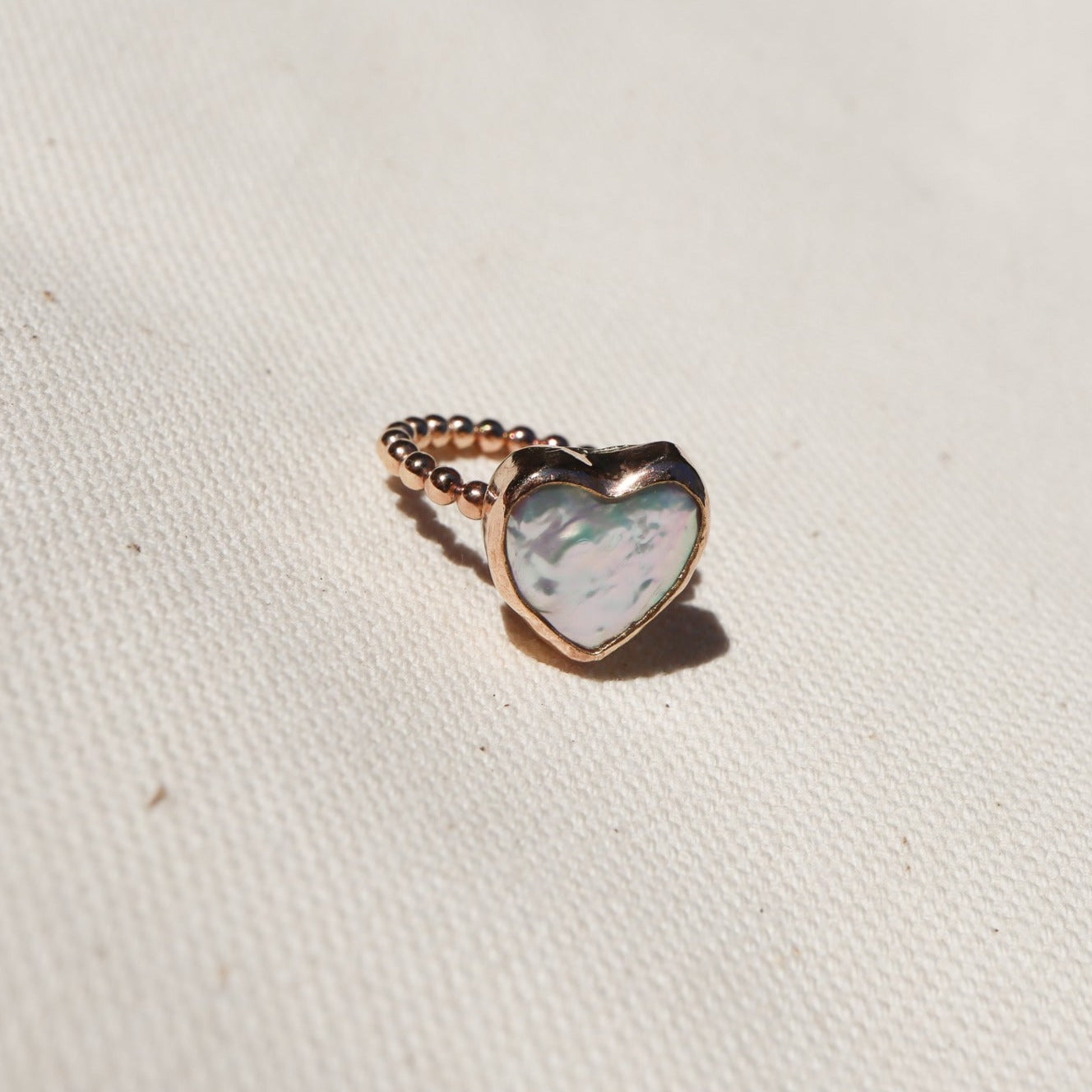 Heart Pearl ring