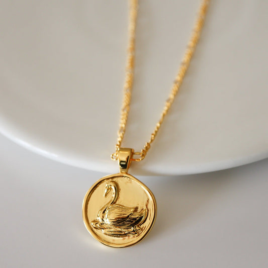 Swan Gold Necklace