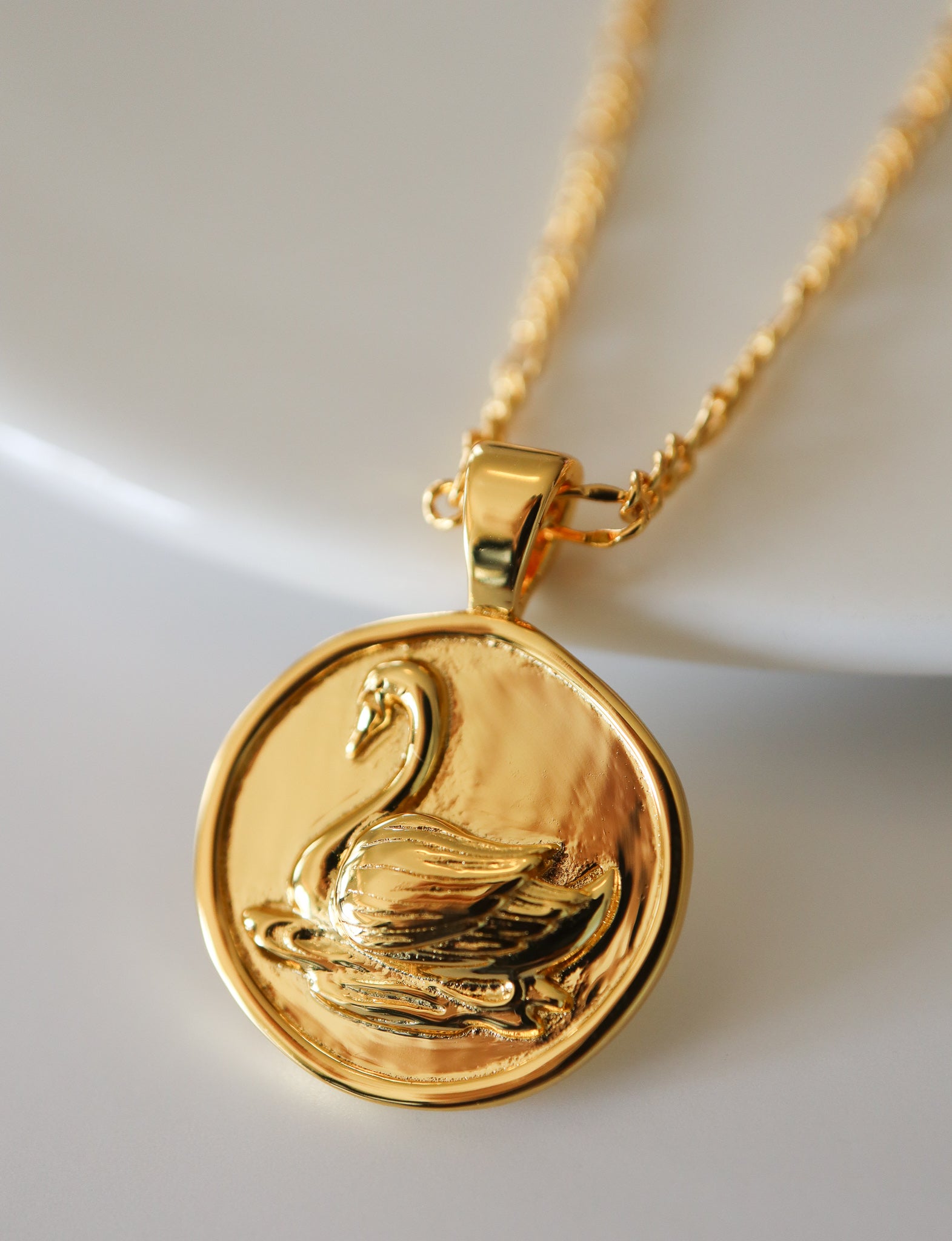 Gold Swan Necklace (18K Gold Plated) Available in silver / gold . 🌐 Place  your order on website / DM for order placement 📩 | Instagram