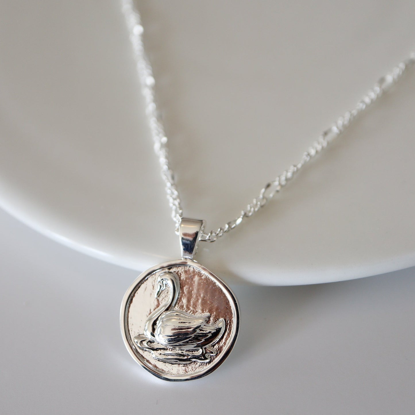 Swan Silver Necklace