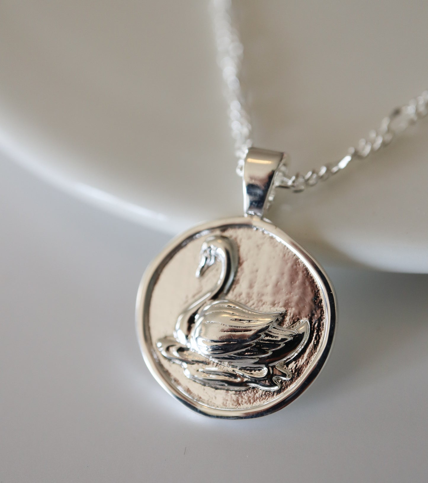 Swan Silver Necklace