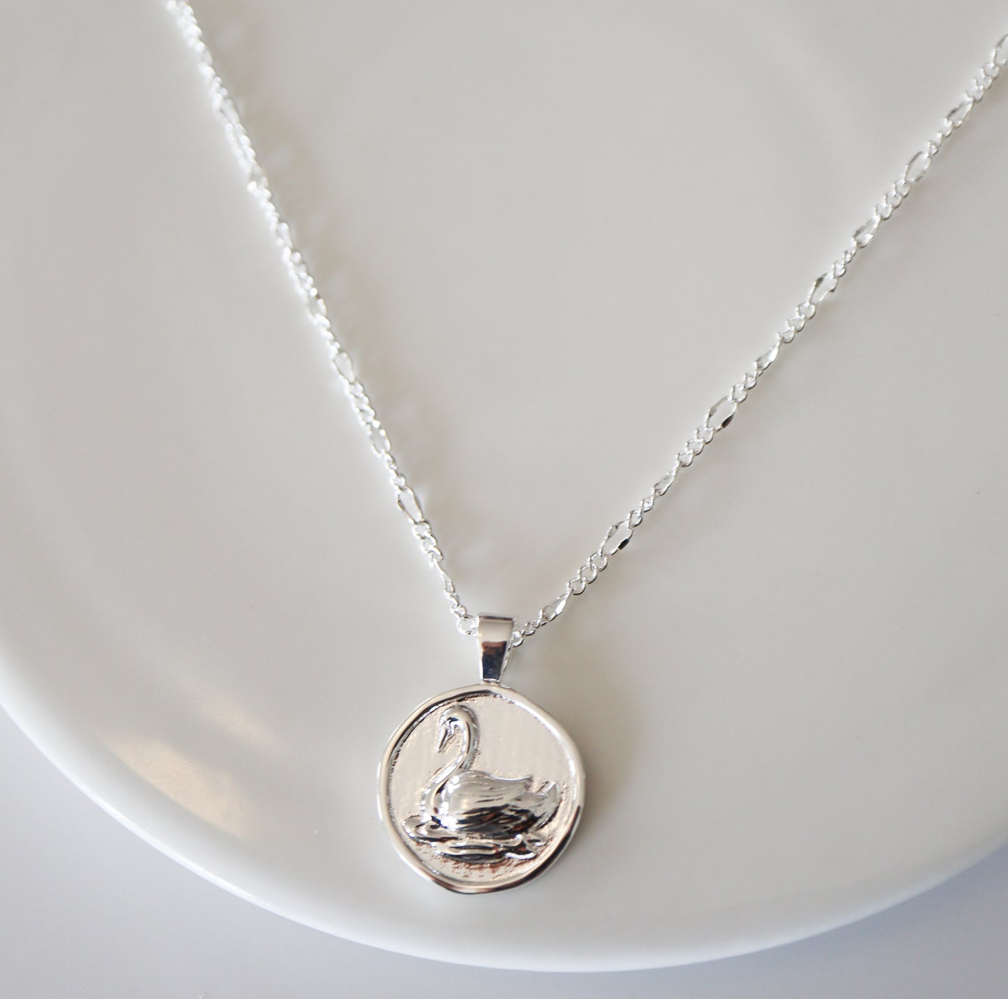 Swan Silver Necklace